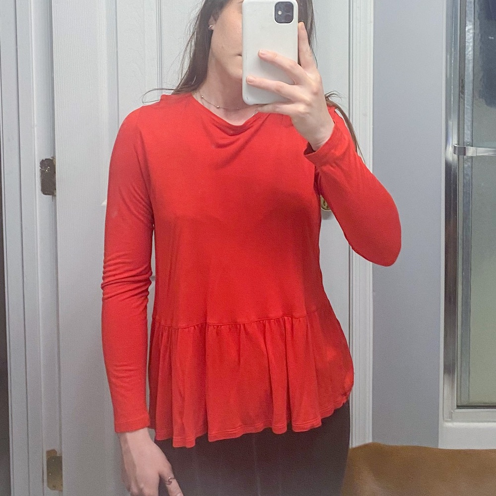 Long sleeve peplum top